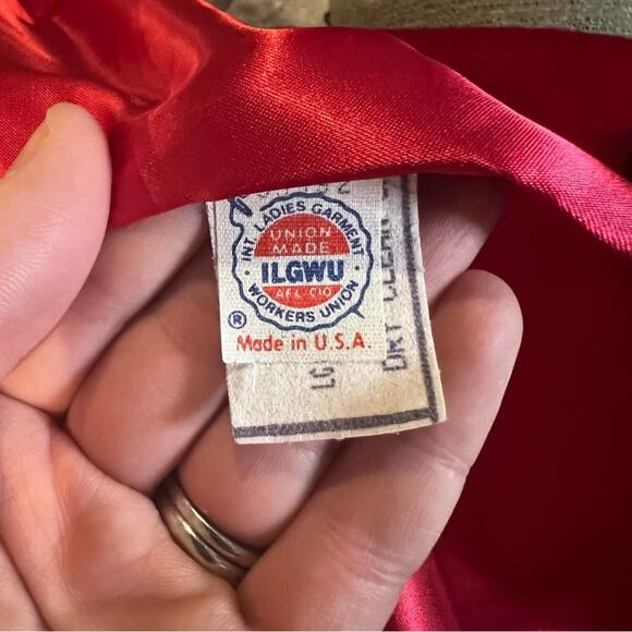 Vintage Petite rice coat company.  Wool and Mohair red  pea coat. - Picture 4 of 11